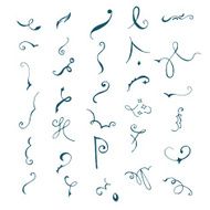 Calligraphic design element vintage pattern N20
