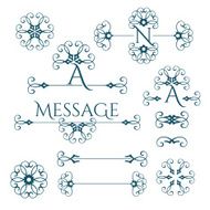 Calligraphic design element vintage pattern N22