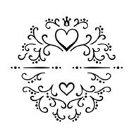 Calligraphic design element vintage pattern N23