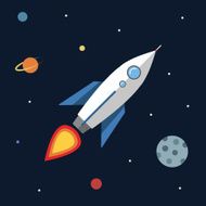 Rocket in Space N5