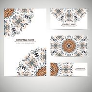 Business card template Vector illustration in native style N3