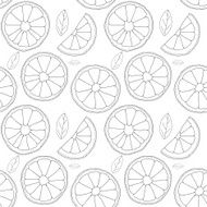 Vector background Oranges fruit seamless pattern