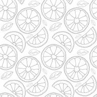 Vector background Oranges fruit seamless pattern N2