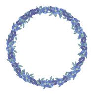 Blue floral border made with wildflowers N18