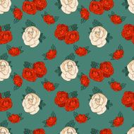 Seamless pattern with roses N71