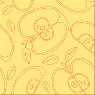Colorful backgound with vector seamless apples N11