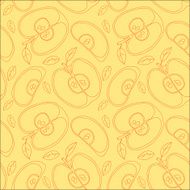 Colorful backgound with vector seamless apples N12
