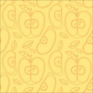 Colorful backgound with vector seamless apples N14