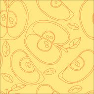 Colorful backgound with vector seamless apples N15