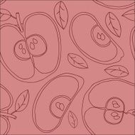 Colorful backgound with vector seamless apples N17