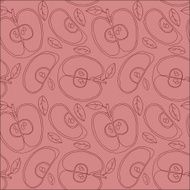 Colorful backgound with vector seamless apples N18