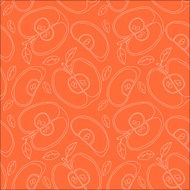 Colorful backgound with vector seamless apples N19