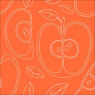 Colorful backgound with vector seamless apples N20