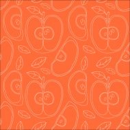 Colorful backgound with vector seamless apples N21