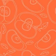 Colorful backgound with vector seamless apples N22