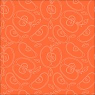 Colorful backgound with vector seamless apples N23