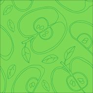 Colorful backgound with vector seamless apples N25