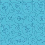Colorful backgound with vector seamless apples N30