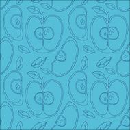 Colorful backgound with vector seamless apples N34