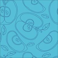 Colorful backgound with vector seamless apples N35