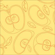 Colorful backgound with vector seamless apples N36