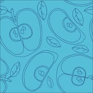 Colorful backgound with vector seamless apples N38