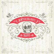 Vintage Christmas Background N17