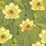 Seamless pattern with flowers lily N4