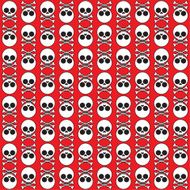 Seamless pattern with skulls and bones