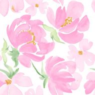 Watercolor flowers seamless pattern N25