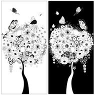 black and white trees N2