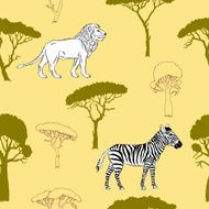 Seamless pattern with savanna animals 1 N2
