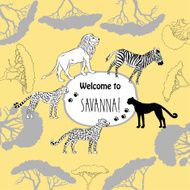 Background with savanna animal