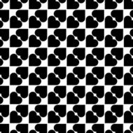 Black and white seamless pattern with heart stylish N5