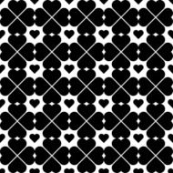 Black and white seamless pattern with heart stylish N7