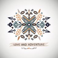 Vector decorative element in ethnic style N2