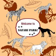 Background with savanna animal N2