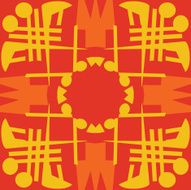 Orange and Yellow Tile Patterns