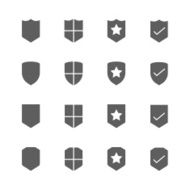 shield icons set N2