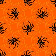 Spiders on Webs seamless pattern