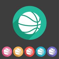 Basketball icon flat web sign symbol logo label set N3