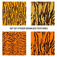 Set of four tiger seamless textures N2