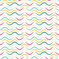 Colorful Seamless Pattern with Waves
