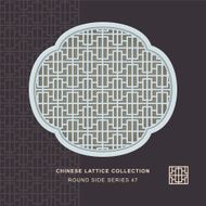 Chinese window tracery round side frame 47 rectangle line