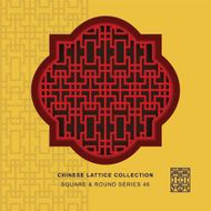 Chinese window tracery square round frame 46 geometry line