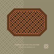 Chinese window tracery polygon frame 45 cross round