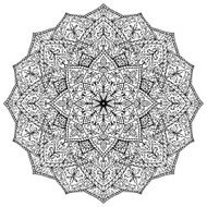 Mandala with floral elements