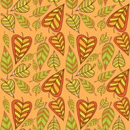 Colorful bright seamless pattern vector background Autumn warm colors