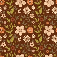 Colorful bright seamless pattern vector background Autumn warm colors N2