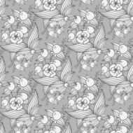 Vector other flowers seamless decorative pattern N4